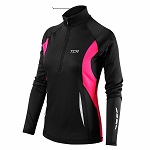 TCA Winter Run Damen Laufshirt mit kurzem Reißverschluss